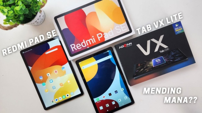 Redmi Pad SE vs Advan Tab VX Lite: Tablet 1 Jutaan, Pilih Kualitas Build atau Fitur SIM Card?