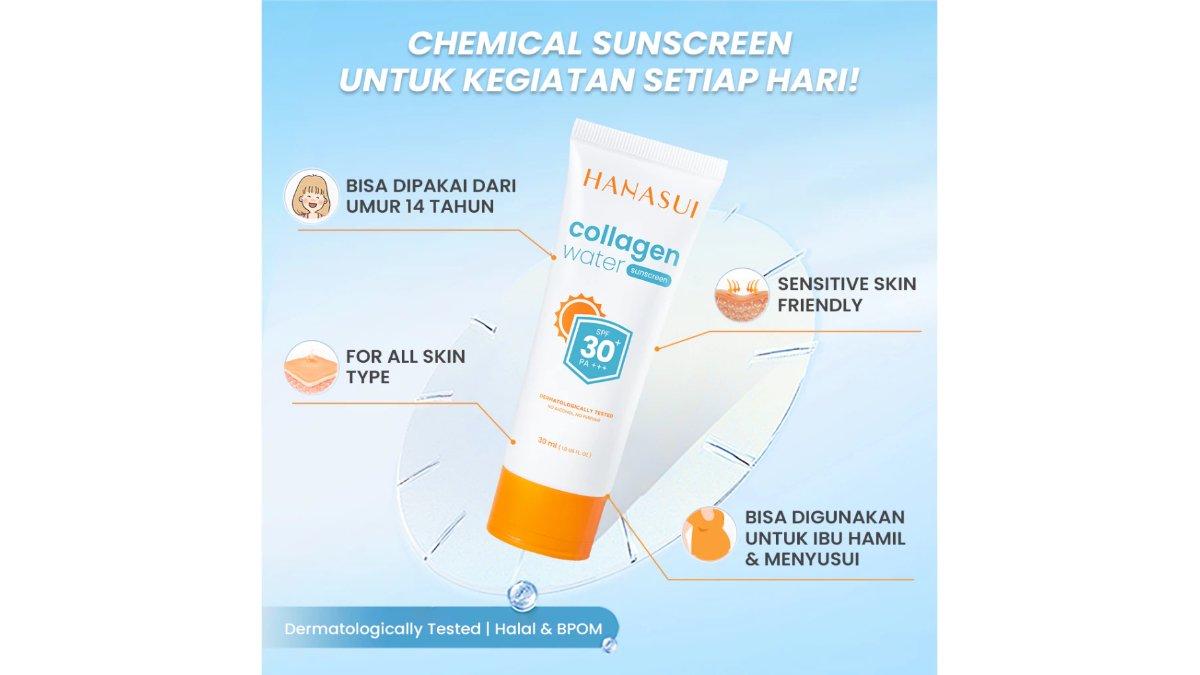 Review Hanasui Collagen Water Sunscreen: Tabir Surya Lokal SPF 30 Harga Terjangkau 20 Ribuan