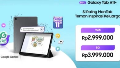 Samsung Galaxy Tab A11+ Meluncur di Indonesia dengan Layar Lebar 11 Inci & Fitur AI Terbaru!