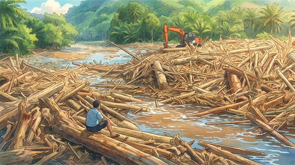 Satgas PKH Mulai Usut Misteri Kayu Gelondongan Banjir Sumatra, Langkah Tegas Penanganan