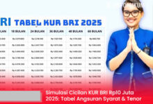 Simulasi Cicilan KUR BRI Rp10 Juta 2025: Tabel Angsuran, Tenor & Syarat Lengkap