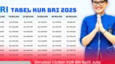 Simulasi Cicilan KUR BRI Rp10 Juta 2025: Tabel Angsuran, Tenor & Syarat Lengkap