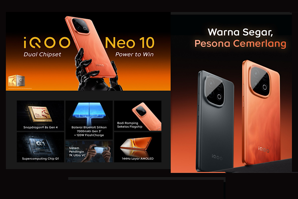 iQOO Neo 10, Smartphone Gaming Top dengan Performa Kuat dan Pengisian Cepat 120W