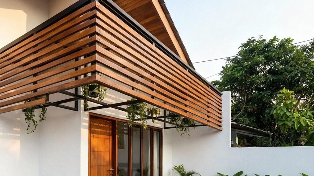 10 Model Teras Rumah Kecil Tanpa Tiang, Fasad Luas & Modern yang Elegan dan Minimalis
