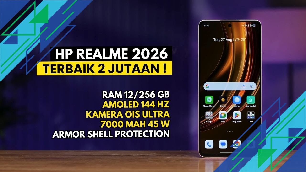 5 HP Realme RAM 12GB 256GB Terbaik Harga 2 Jutaan, Layar AMOLED & Baterai Awet