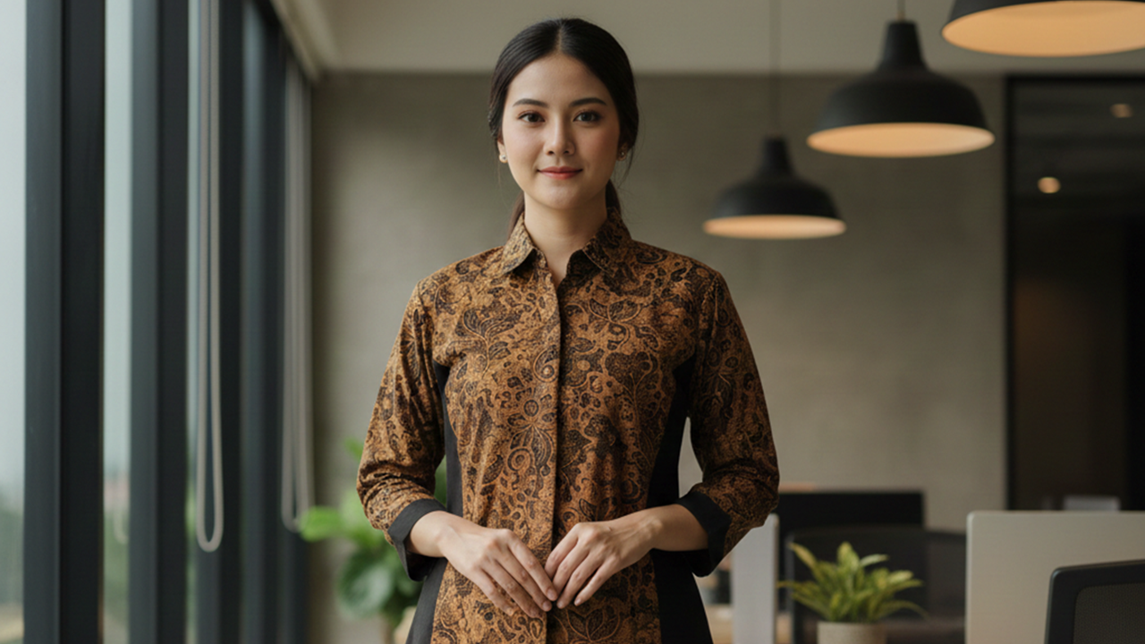 7 Model Atasan Batik Berkerah untuk Wanita Karier 2026, Tampil Elegan dan Profesional