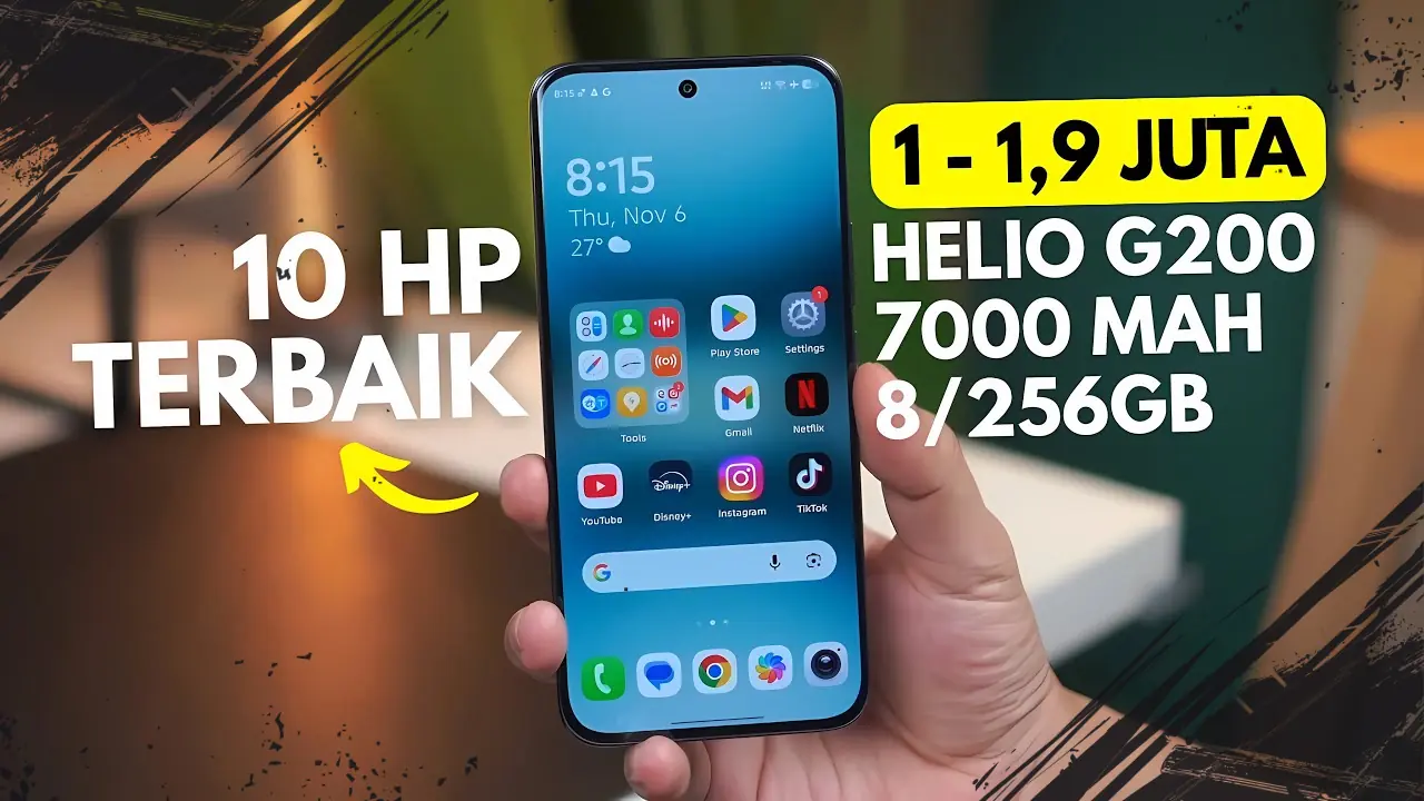 7 Rekomendasi HP Murah 1 Jutaan dengan RAM 8GB dan Baterai Besar Layar AMOLED 144Hz
