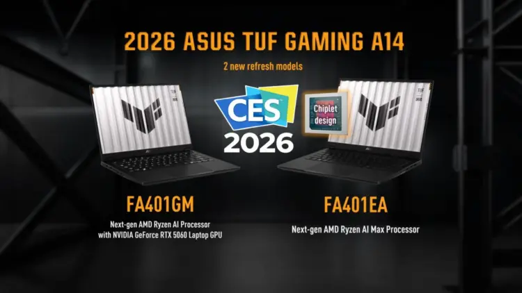 ASUS TUF Gaming A14 Resmi Meluncur di CES 2026, Usung Prosesor Ryzen AI MAX