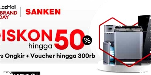 Big Brand Day Lazada: Promo Spesial SANKEN Diskon Hingga 50%, Gratis Ongkir & Voucher Rp300RB! Big Brand Day Lazada: Promo Spesial SANKEN Diskon Hingga 50%, Gratis Ongkir & Voucher Rp300RB!