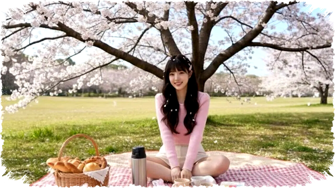Edit Foto Estetik Piknik di Bawah Sakura Jepang dengan Prompt AI, Tanpa Perlu ke Jepang!