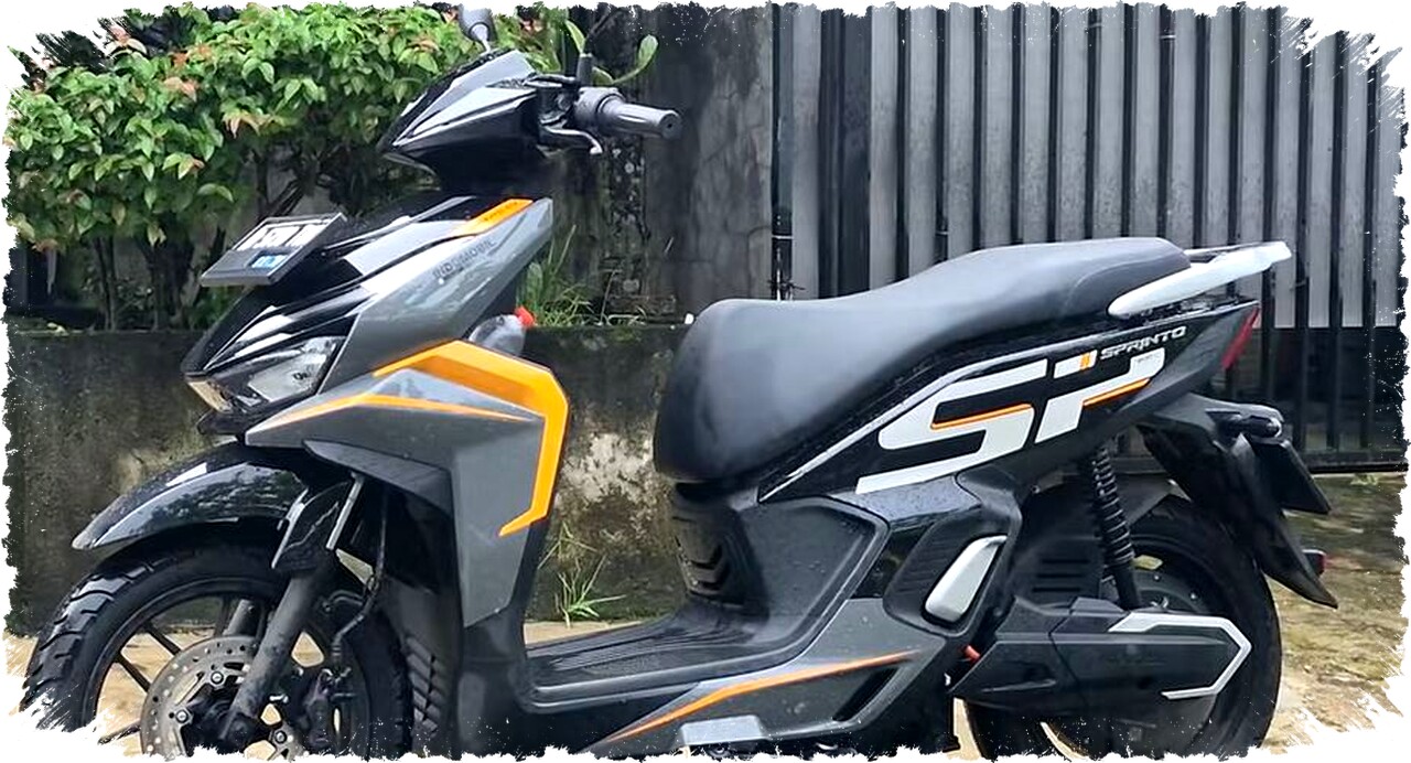 Indomobil E-Motor Sprinto Skutik Sporty Listrik Mirip Honda Vario, Jarak 110 km & Fitur Lengkap