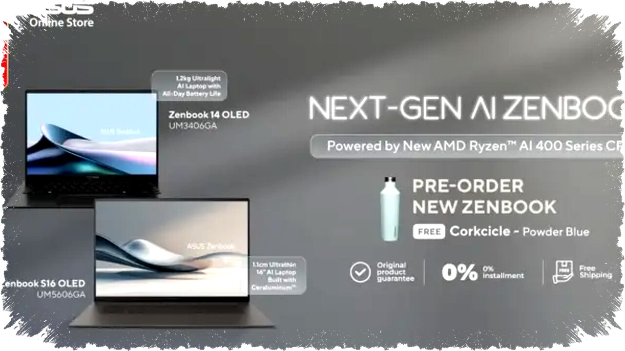 Pre-order Laptop AI Zenbook Resmi Dibuka, Dapatkan Bonus Corkcicle Eksklusif untuk 20 Pembeli! Pre-order Laptop AI Zenbook Resmi Dibuka, Dapatkan Bonus Corkcicle Eksklusif untuk 20 Pembeli!