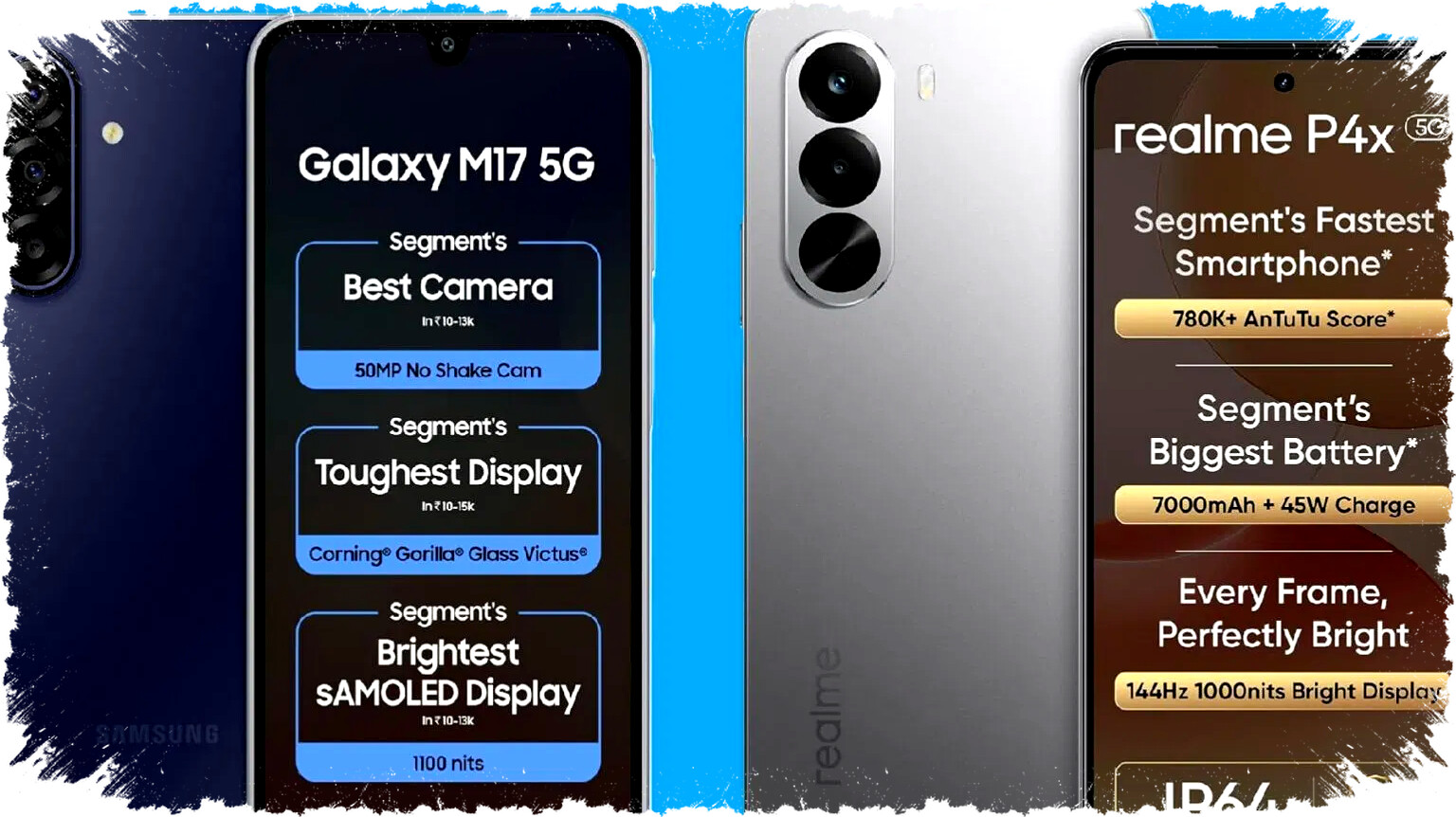 Realme P4X vs Samsung Galaxy M17: Perbandingan Lengkap Spesifikasi dan Kelebihan Smartphone