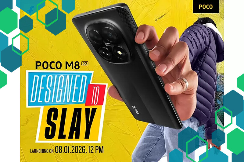 Tampilan Poco M8 Bocor, Usung Desain Sporty dan Kamera AI Modern