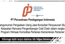 Tender Baru untuk Jasa Konsultan Studi Kelayakan Sistem Rantai Dingin dalam Program Hilirisasi Pertanian