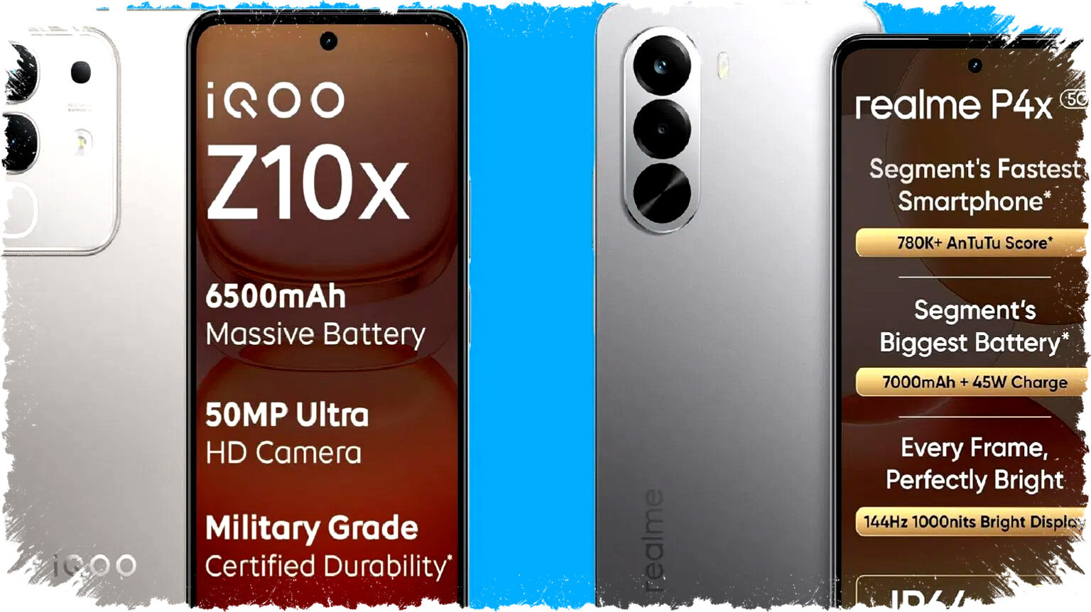 iQOO Z10X vs Realme P4X: Perbandingan Lengkap Spesifikasi, Kamera, & Daya Tahan Baterai
