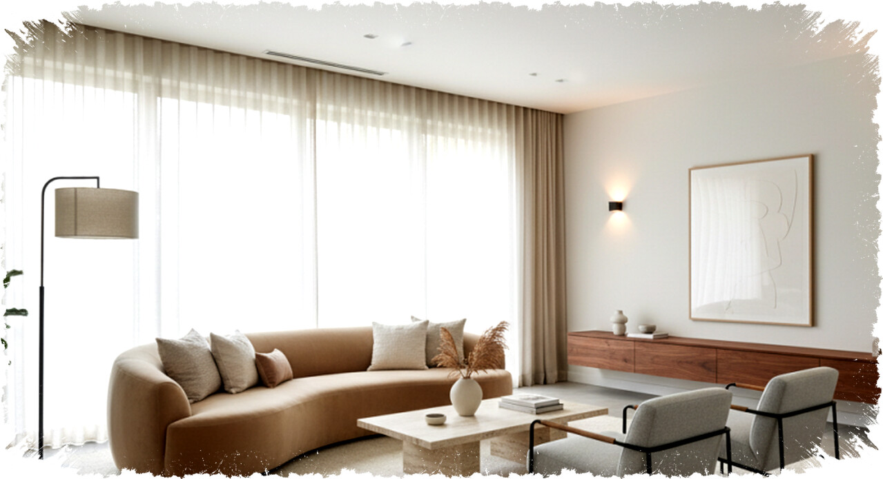 5 Desain Ruang Tamu Elegan dengan Material Premium dan Pencahayaan Berlapis, Interior Rumah Berkelas 5 Desain Ruang Tamu Elegan dengan Material Premium dan Pencahayaan Berlapis, Interior Rumah Berkelas