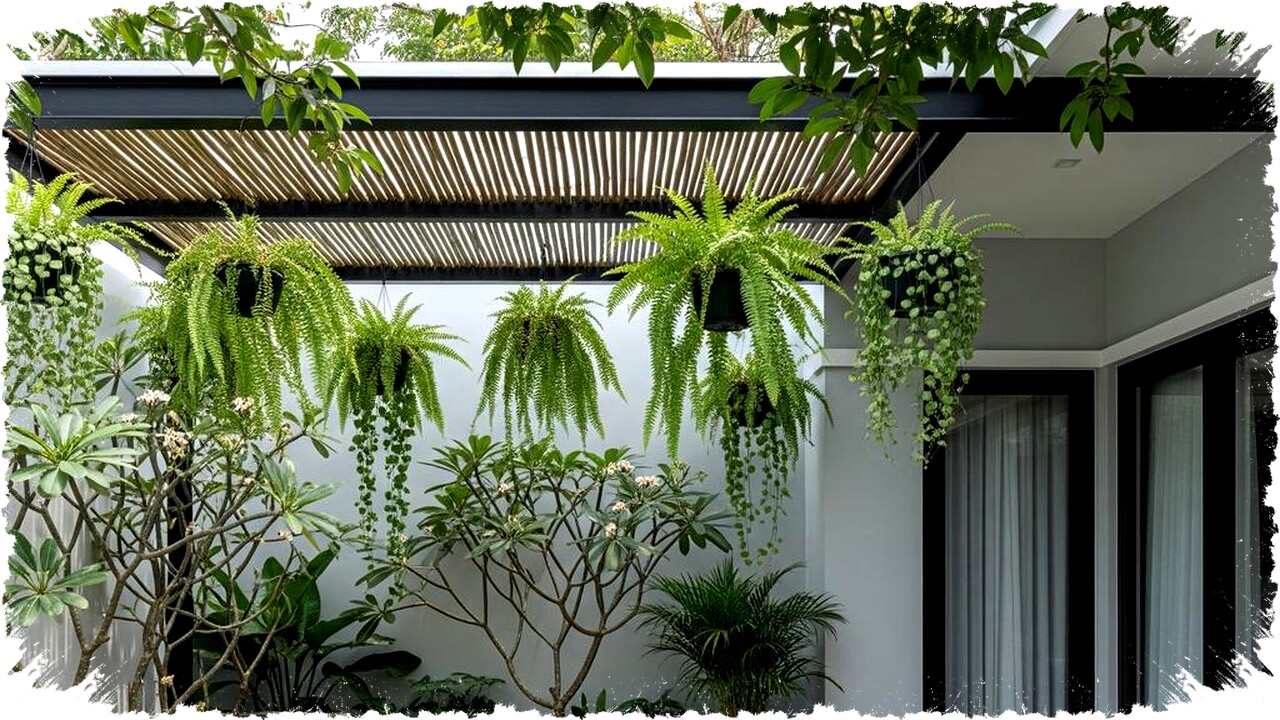 9 Ide Teras Rumah Adem dengan Kombinasi Pohon & Tanaman Gantung, Ciptakan Nuansa Asri Segar 9 Ide Teras Rumah Adem dengan Kombinasi Pohon & Tanaman Gantung, Ciptakan Nuansa Asri Segar