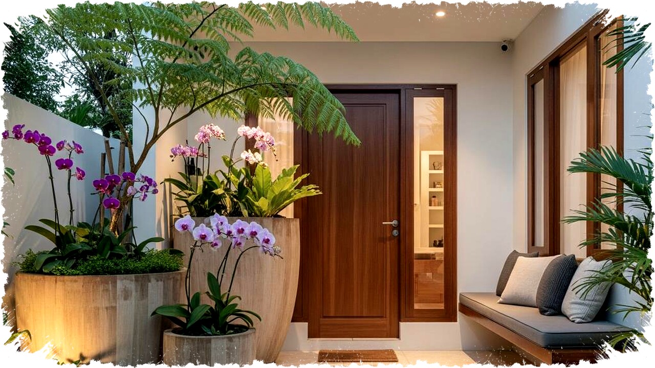 9 Model Teras Minimalis Ala Taman Tropis dengan Pot Besar yang Bikin Terasmu Panas? Ini Solusinya!