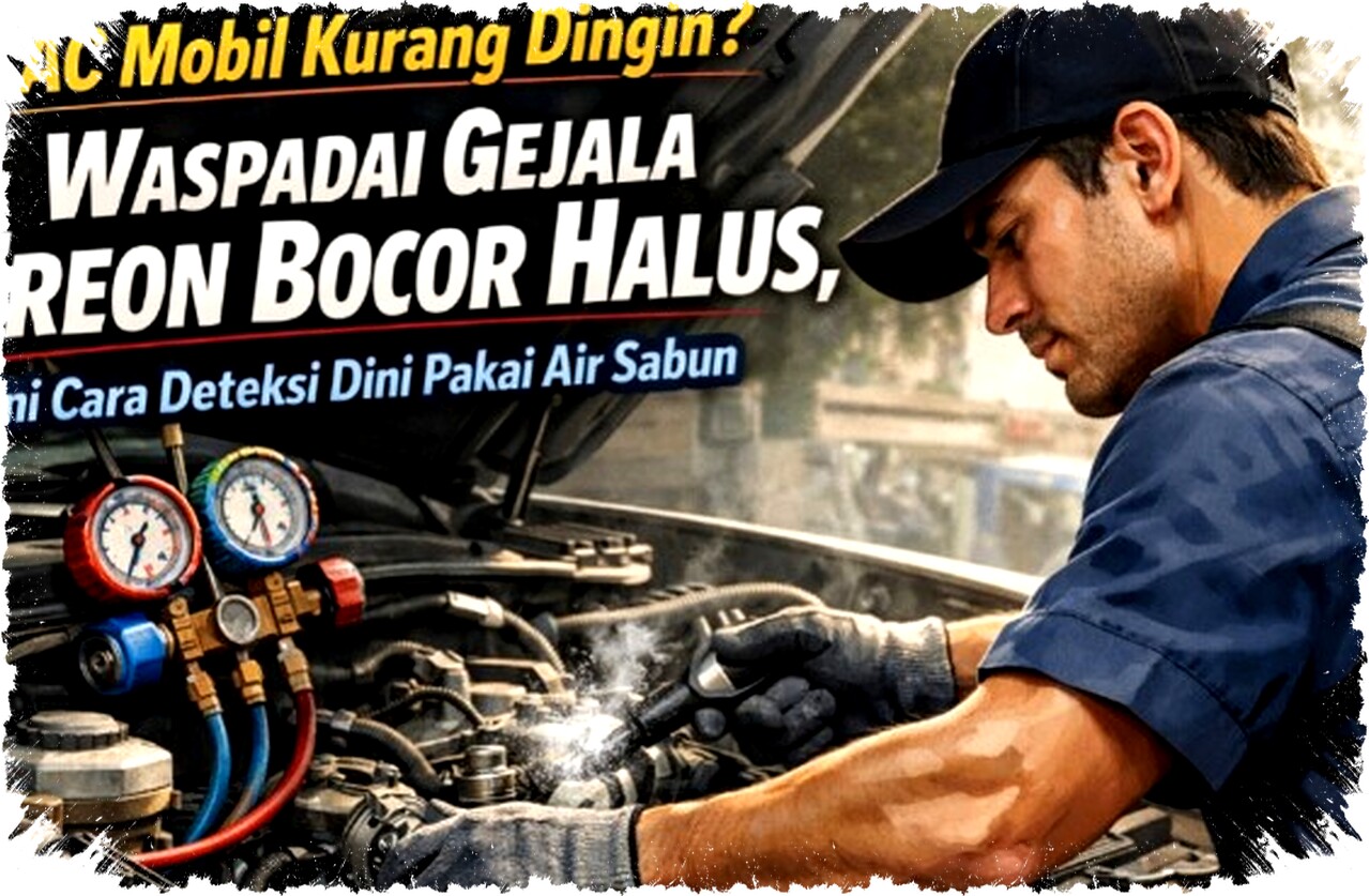 AC Mobil Kurang Dingin? Cara Deteksi Freon Bocor Halus Pakai Air Sabun, Mudah & Efektif!