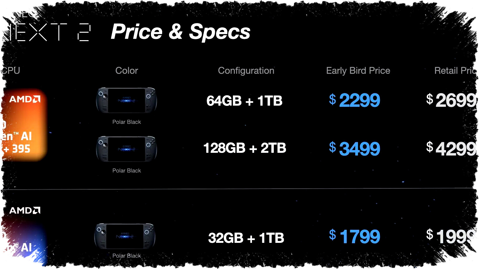 AYANEO NEXT 2, Handheld Gaming Windows Flagship dengan Specs Gahar dan Varian Tertinggi Rp72 Juta