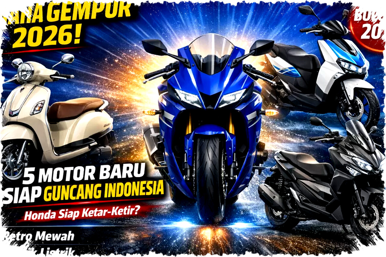 Gempur Pasar dengan 5 Motor Baru, Yamaha 2026 Siap Tantang Honda Lewat Skutik Retro hingga Sport 4 Silinder!