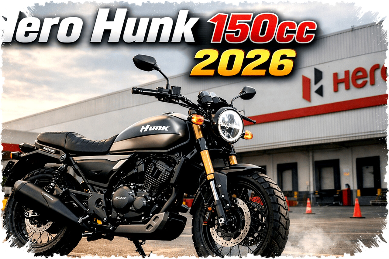 Hero Hunk 150cc 2026 Hadir dengan Desain Retro Scrambler, TFT Digital & Cruise Control Premium