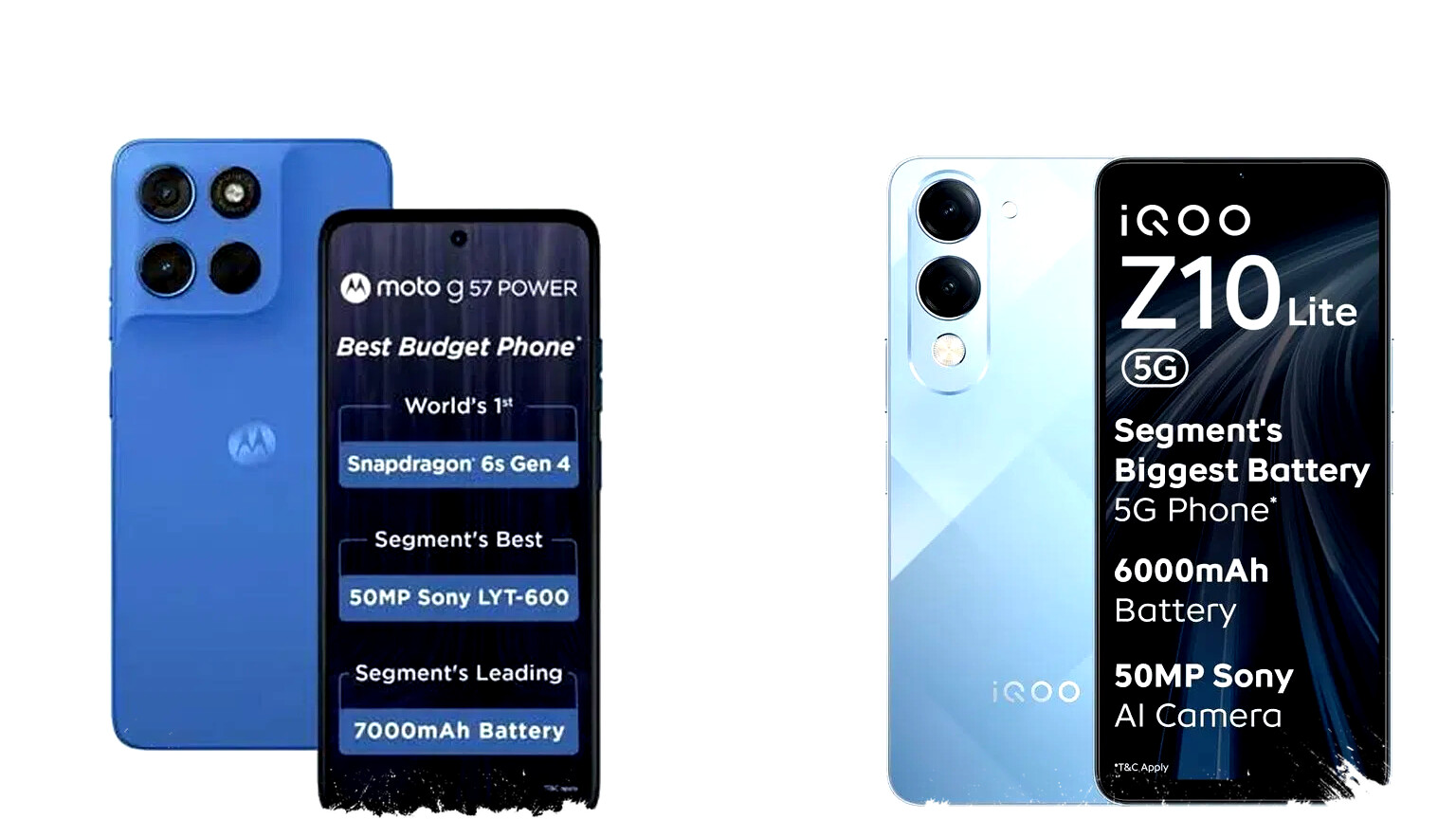 IQOO Z10 Lite 5G vs Motorola G57 Power: Perbandingan Lengkap Spesifikasi & Performa Smartphone Terbaik IQOO Z10 Lite 5G vs Motorola G57 Power: Perbandingan Lengkap Spesifikasi & Performa Smartphone Terbaik