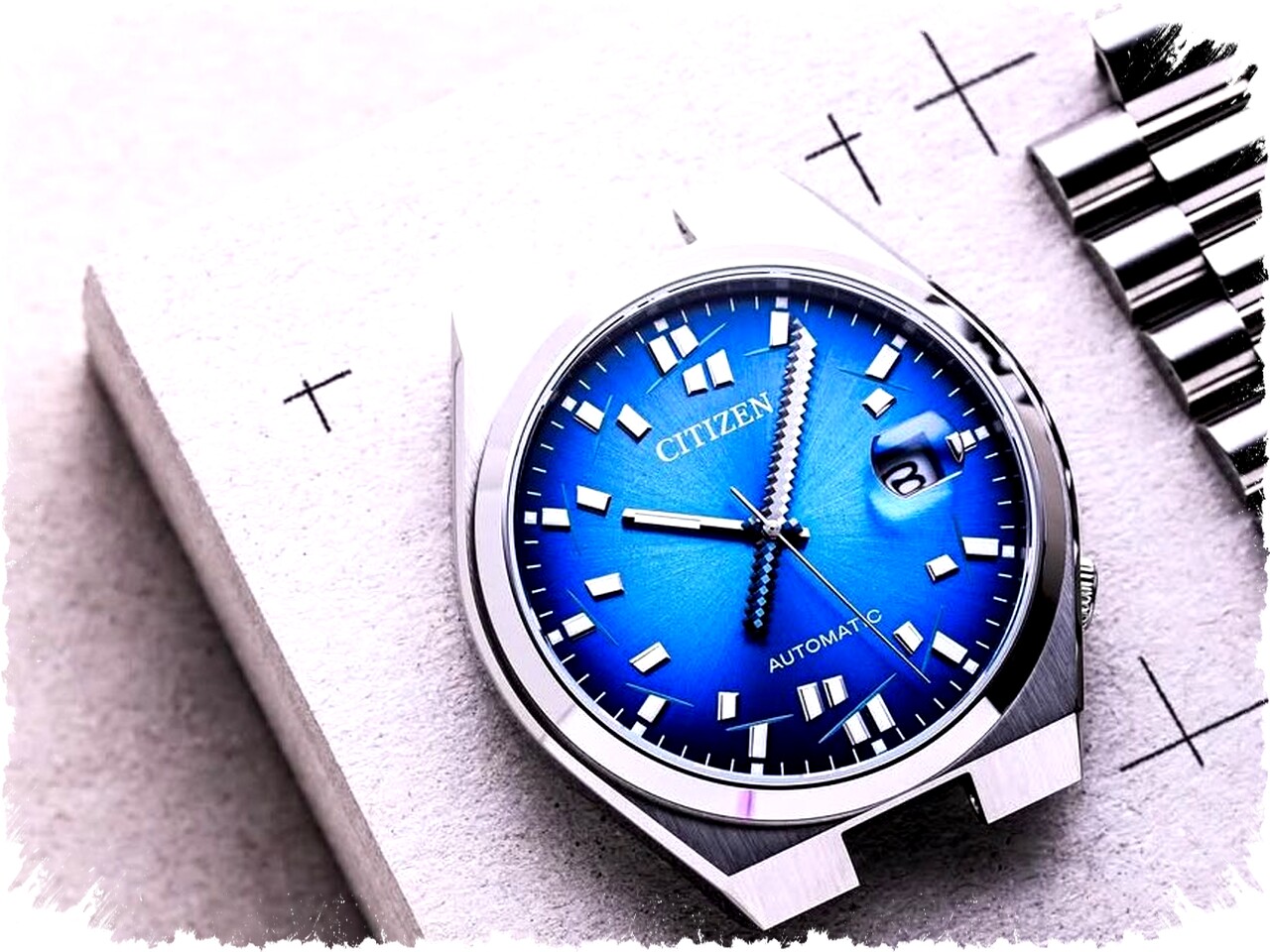 Limited Edition Citizen Tsuyosa Kolaborasi seconde/seconde/ Tampilkan Jarum Katana dan Dial Biru Dramatis Berkaliber Otomatis Limited Edition Citizen Tsuyosa Kolaborasi seconde/seconde/ Tampilkan Jarum Katana dan Dial Biru Dramatis Berkaliber Otomatis