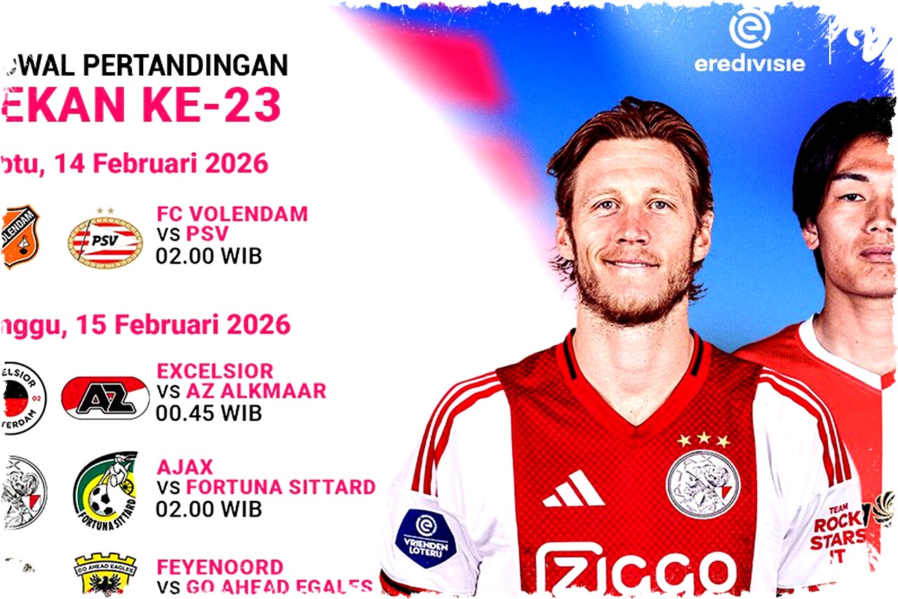 Nonton Eredivisie Matchweek 23: Duel Ajax, Feyenoord, PSV & Jadwal Live Streaming Eksklusif Vidio Nonton Eredivisie Matchweek 23: Duel Ajax, Feyenoord, PSV & Jadwal Live Streaming Eksklusif Vidio