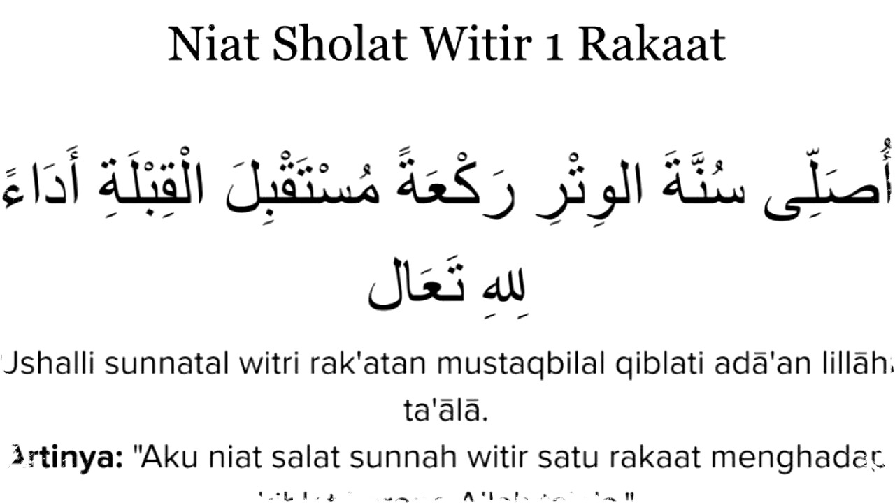 Panduan Praktis Shalat Witir 2 1 Rakaat di Ramadhan Untuk Maksimalkan Keutamaan dan Doa Mustajab