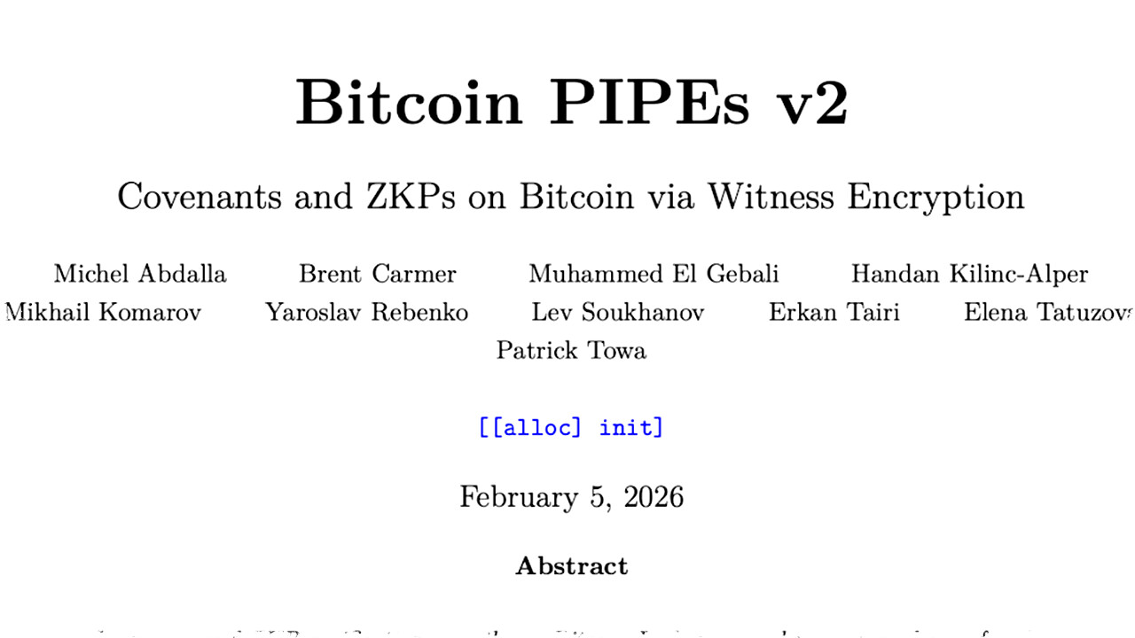 Peneliti Kriptografi Luncurkan Skema Witness Encryption PIPEs v2 yang Tiru Covenant Bitcoin Tanpa Ubah Konsensus Peneliti Kriptografi Luncurkan Skema Witness Encryption PIPEs v2 yang Tiru Covenant Bitcoin Tanpa Ubah Konsensus