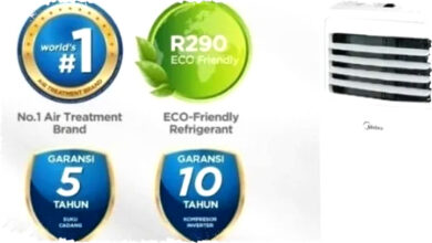 Review AC Portable Midea 2026: Kompresor Hemat Listrik 800-1100W, Dingin Maksimal & Praktis!