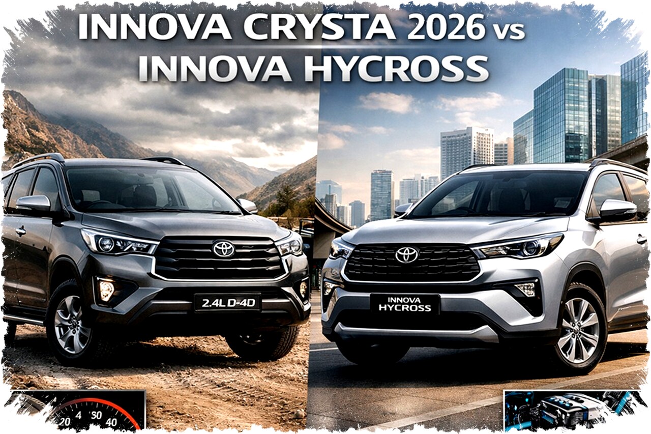 Toyota Kijang Innova Crysta 2026 vs Innova Hycross: Pilih MPV Tangguh Diesel atau Hybrid Efisien? Toyota Kijang Innova Crysta 2026 vs Innova Hycross: Pilih MPV Tangguh Diesel atau Hybrid Efisien?
