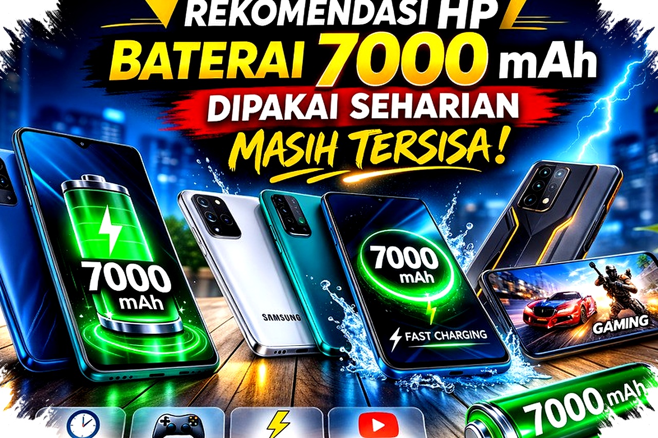 Daftar HP Baterai Super Awet 7000 mAh, Tahan Seharian Tanpa Khawatir Mati Mendadak Daftar HP Baterai Super Awet 7000 mAh, Tahan Seharian Tanpa Khawatir Mati Mendadak