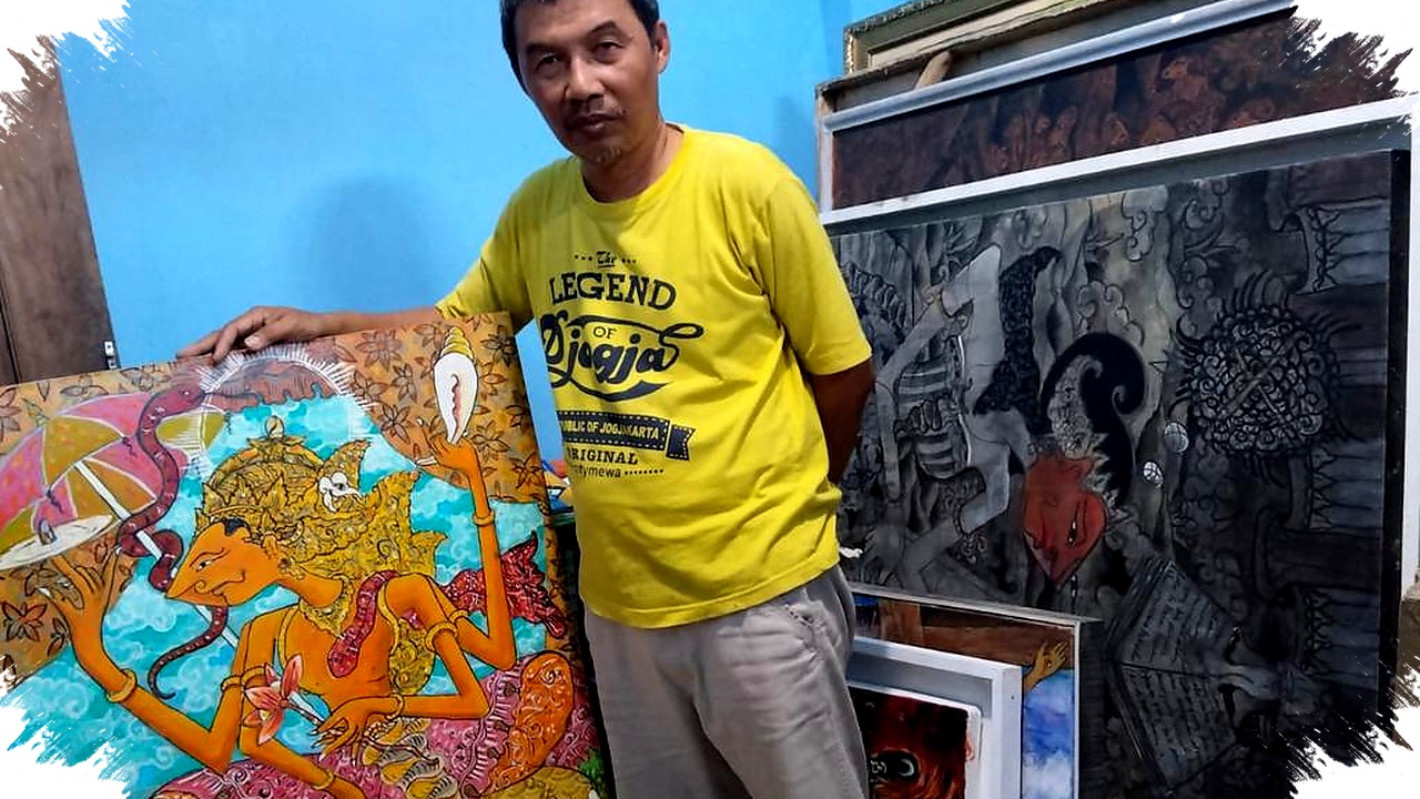 Dari Gagasan Kontemporer ke Kanvas Hidup, Perjuangan Seniman Wayang Jewer Memaknai Konflik Dunia Lewat Lukisan Dari Gagasan Kontemporer ke Kanvas Hidup, Perjuangan Seniman Wayang Jewer Memaknai Konflik Dunia Lewat Lukisan