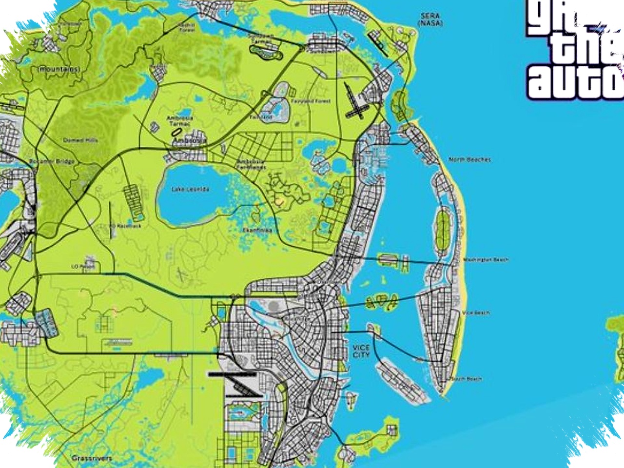 GTA 6 Map Bocoran atau Fantasi, Proyek Interaktif State of Leonida Buka Akses Eksplorasi Vice City Sebelum Rilis