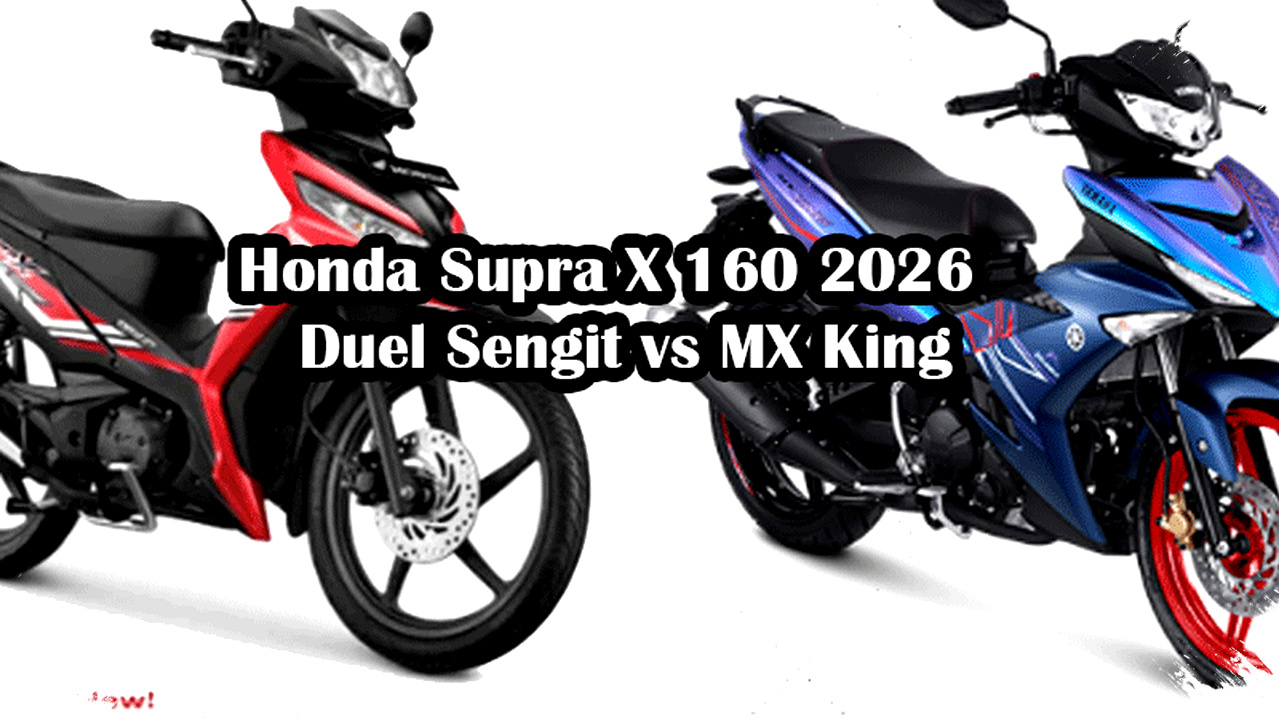 Honda Supra X 160 2026 Melesat Lebih Sporty, Mesin Bertenaga dan Irit BBM Siap Tanding Sengit Lawan MX King!