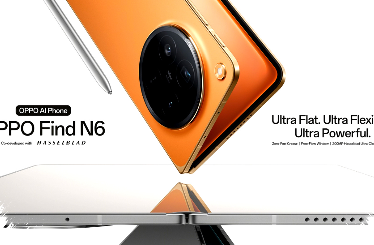 OPPO Find N6 Tantang Standar Layar Lipat, Teknologi Tanpa Lipatan dan Engsel Titanium Geser Rival Sebelumnya OPPO Find N6 Tantang Standar Layar Lipat, Teknologi Tanpa Lipatan dan Engsel Titanium Geser Rival Sebelumnya
