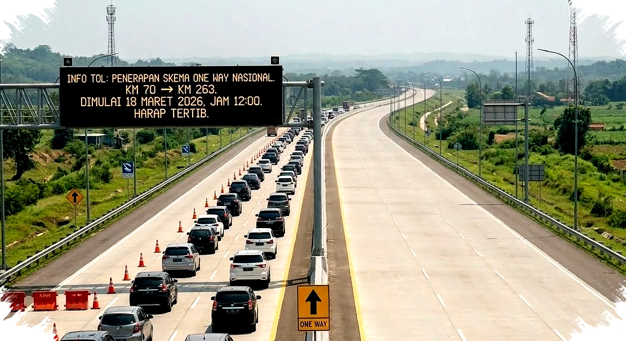 One Way Nasional Mulai Berlaku 18 Maret, Waspada Titik Titik Krisis dan Persiapkan Strategi Mudikmu! One Way Nasional Mulai Berlaku 18 Maret, Waspada Titik Titik Krisis dan Persiapkan Strategi Mudikmu!