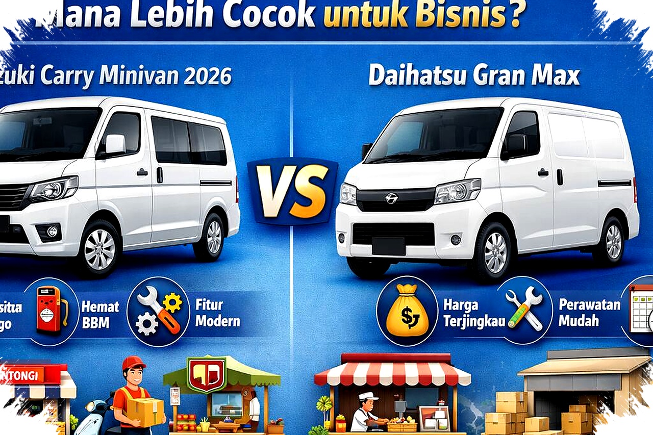 Suzuki Carry Minivan 2026 vs Gran Max, Duel Penentu Untung UMKM Siapa Lebih Unggul? Suzuki Carry Minivan 2026 vs Gran Max, Duel Penentu Untung UMKM Siapa Lebih Unggul?