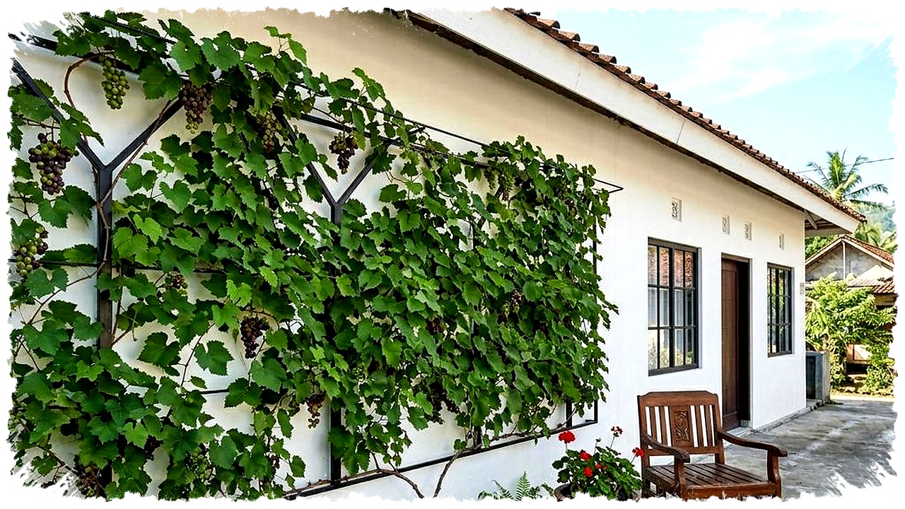 7 Model Teras Minimalis dengan Anggur Merambat, Teduh Alami dan Bisa Dipanen Langsung