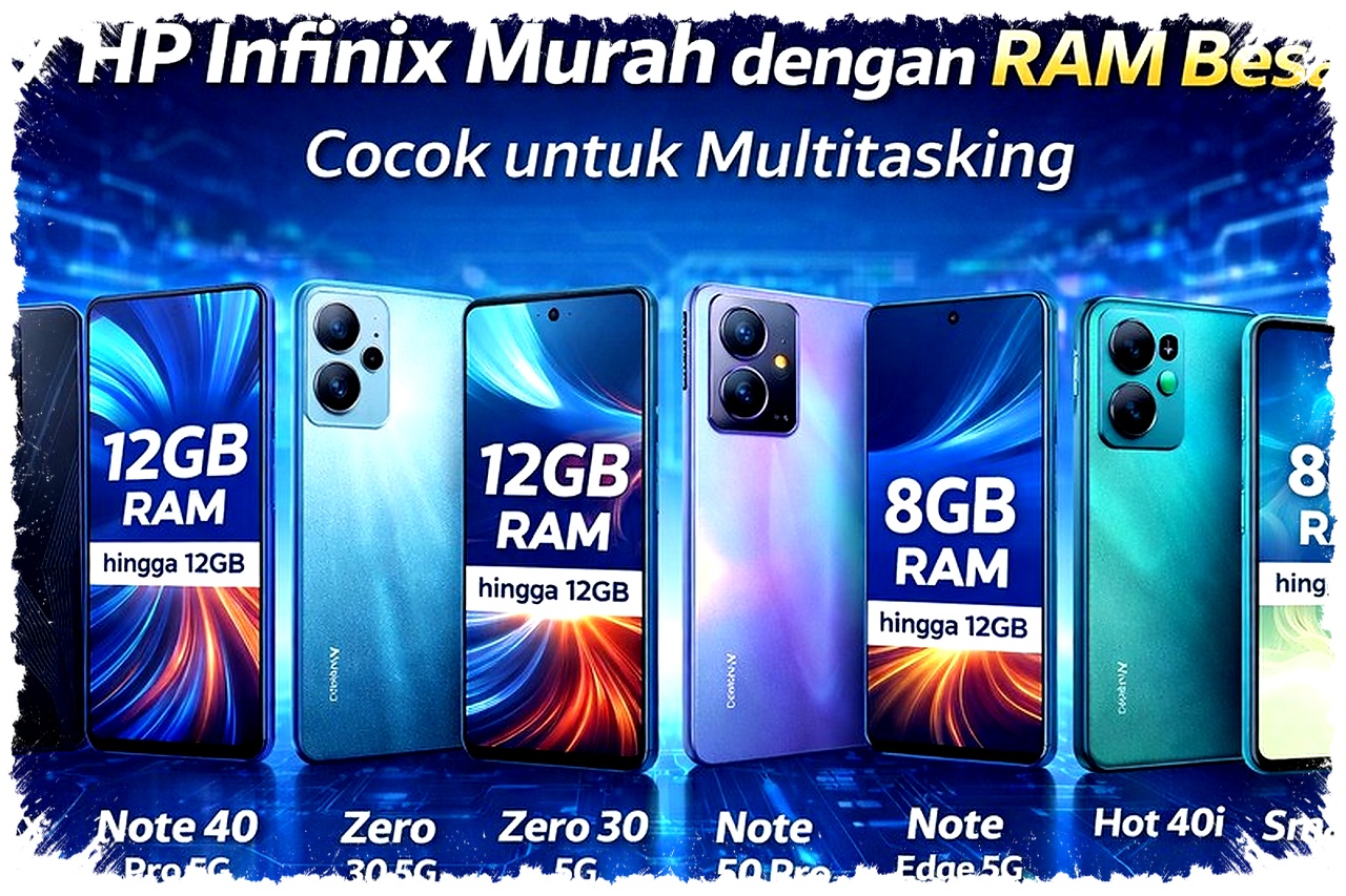 7 Rekomendasi HP Infinix RAM Besar Harga Terjangkau 2026, Mulai Rp1 Jutaan 7 Rekomendasi HP Infinix RAM Besar Harga Terjangkau 2026, Mulai Rp1 Jutaan