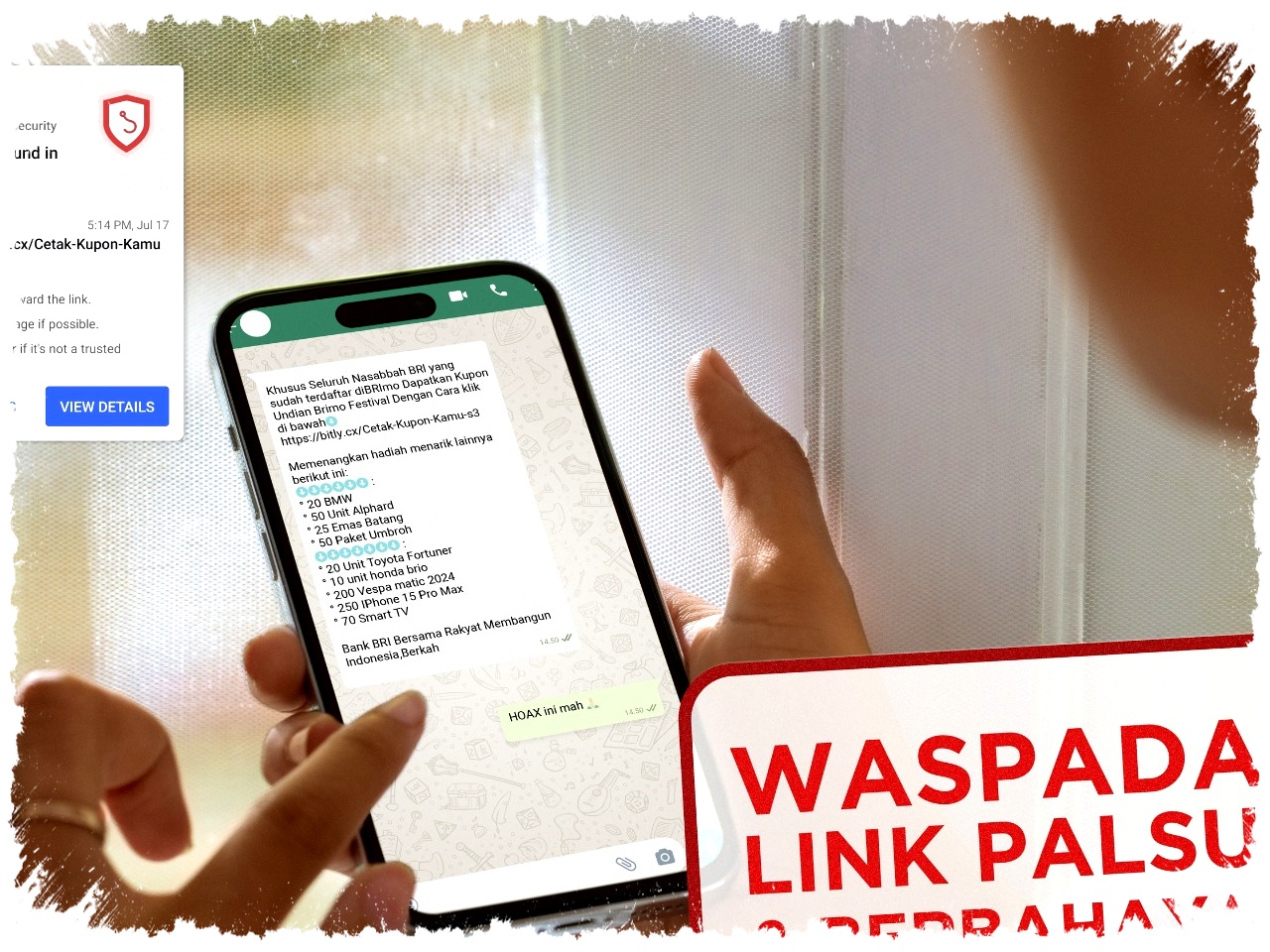 BRI Peringatkan Link Palsu Mengintai, 477.600 Laporan Penipuan Jadi Alarm Keras BRI Peringatkan Link Palsu Mengintai, 477.600 Laporan Penipuan Jadi Alarm Keras