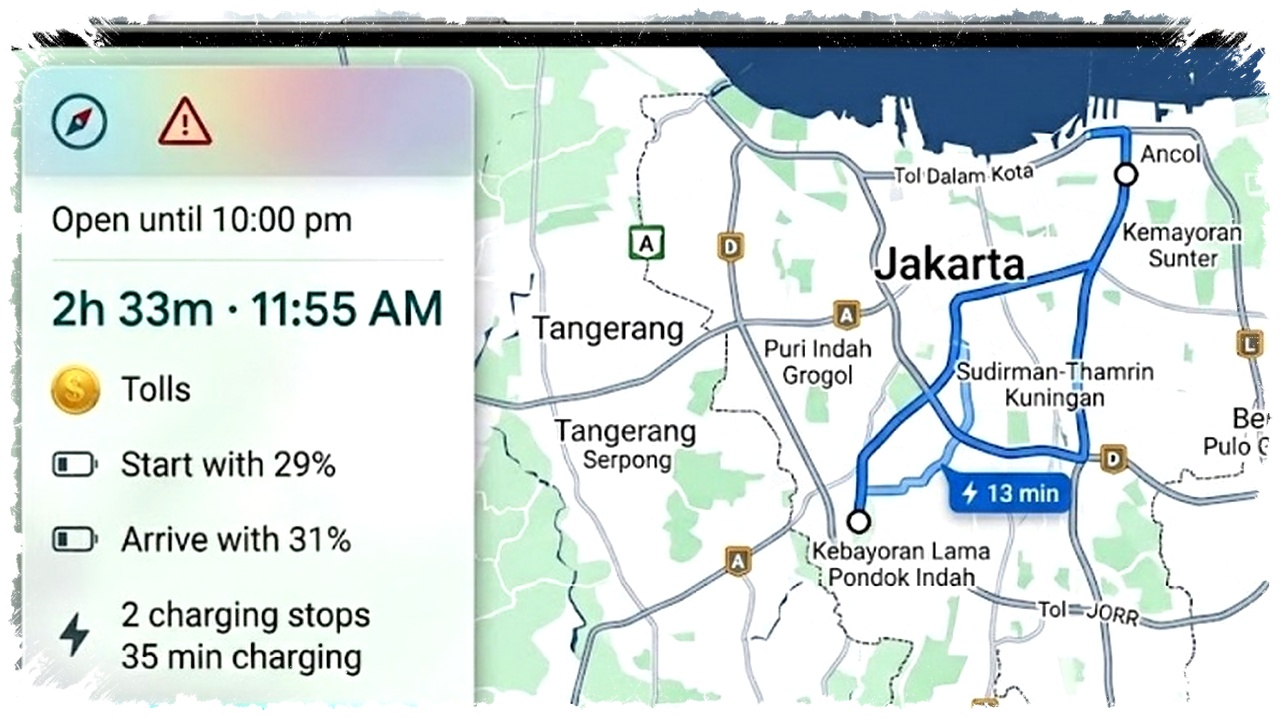 Google Maps Kini Paham Sisa Baterai Mobil Listrik, Perjalanan Jauh Tak Lagi Bikin Cemas Google Maps Kini Paham Sisa Baterai Mobil Listrik, Perjalanan Jauh Tak Lagi Bikin Cemas