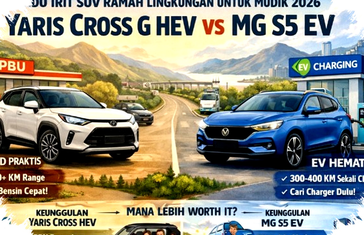 MG S5 EV Memang Lebih Irit, tapi Yaris Cross HEV Terasa Lebih Aman untuk Mudik 2026