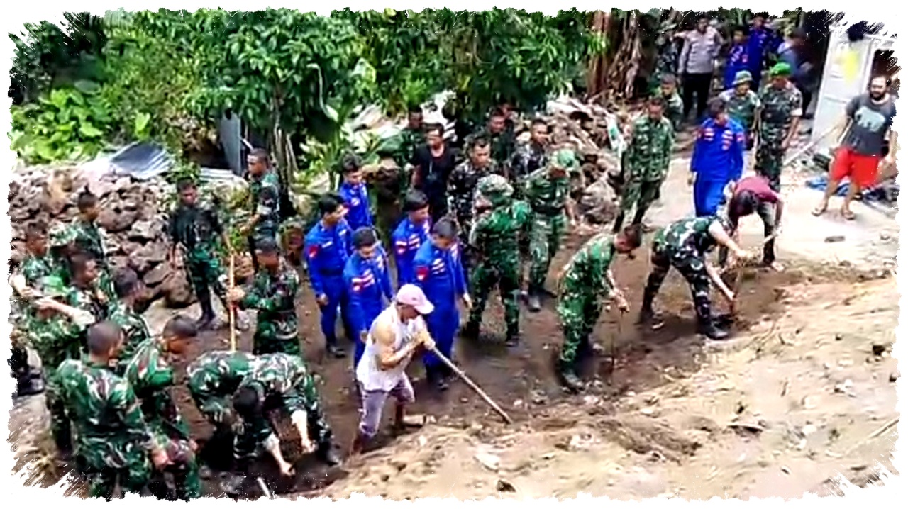 Ratusan Prajurit TNI Bergerak di Sulut, Evakuasi Korban Hingga Sisir Tsunami Kecil