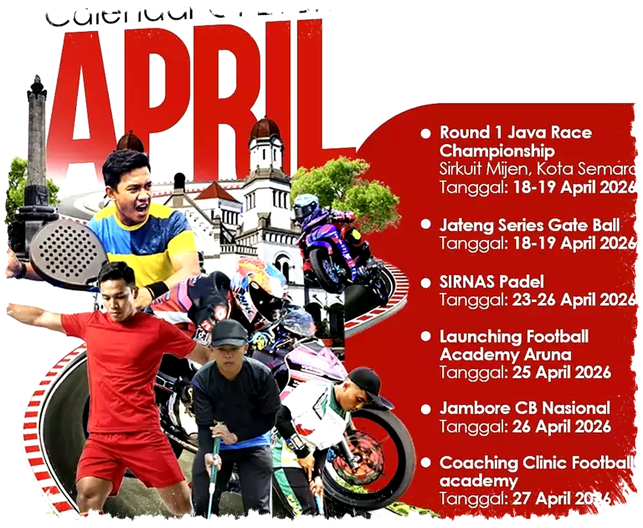 Semarang Menyambut Gelombang Event Olahraga Nasional, April Dipadati Agenda Besar Semarang Menyambut Gelombang Event Olahraga Nasional, April Dipadati Agenda Besar