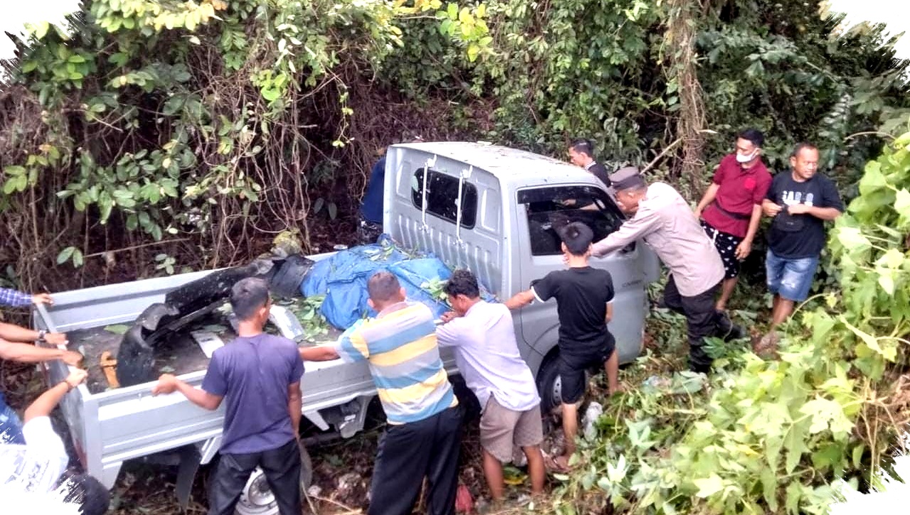 Suzuki Carry Terjun 6 Meter di Prabumulih–Baturaja, Polisi Cepat Amankan Lokasi dan Evakuasi